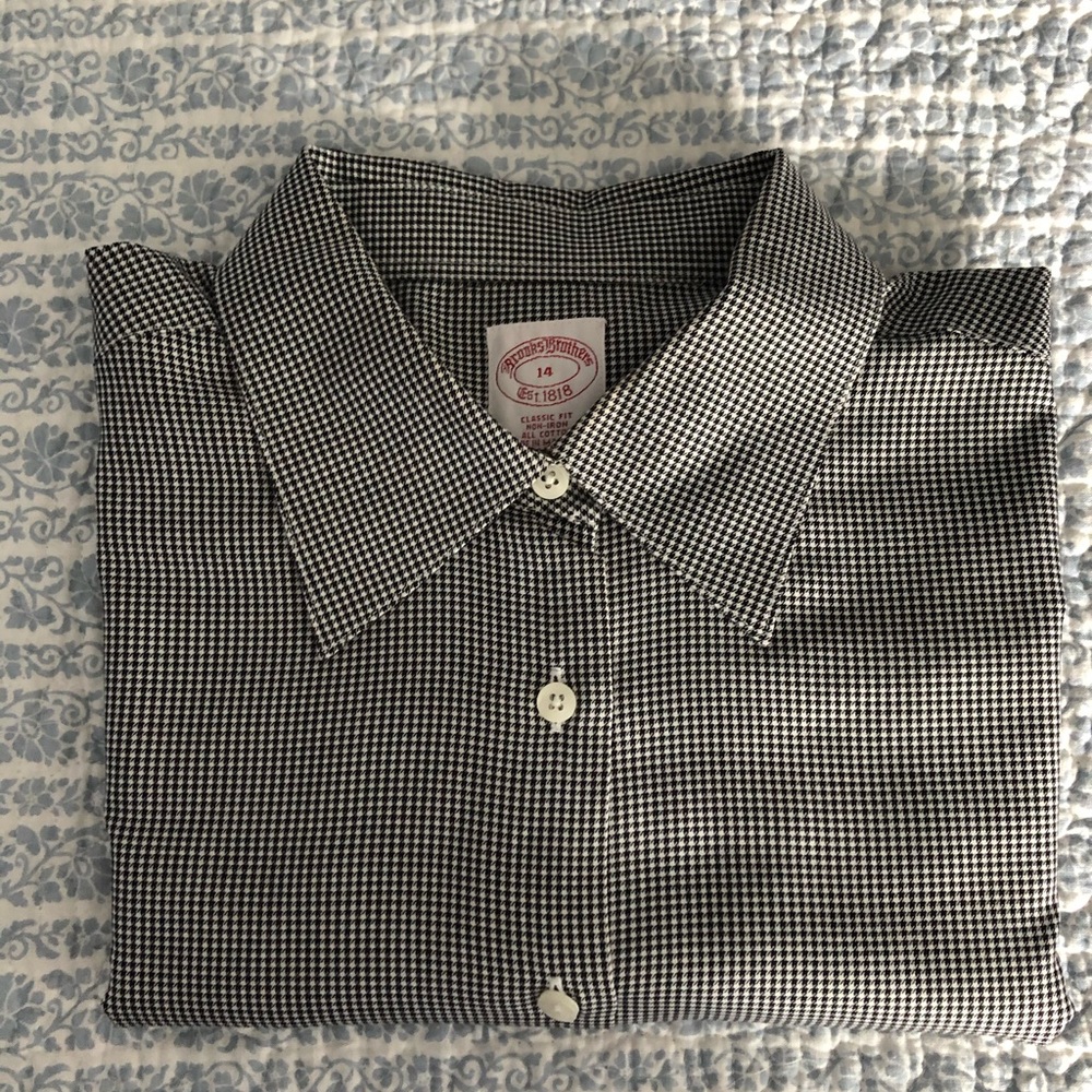 Womens black/white check shirt